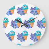 アイスを溶かさないでくれ ラージ壁時計 (正面)