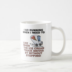 アイスを買うために走る面白いマグカップ コーヒーマグカップ