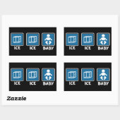 アイスアイスベビー 長方形シール (シート)