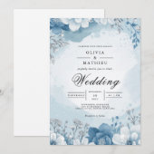 アイスィブルームフロストウェディング 招待状 (正面/裏面)