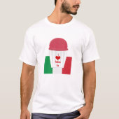アイスイタリアンカップカラフルイタリアンアイシャツフラグ Tシャツ (正面)