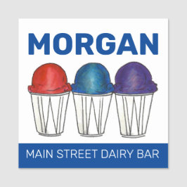 アイスイタリアンスノコーンかき氷ピラグア 名札