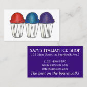 アイスイタリアンスノコーンかき氷食品スヌートーンビーチ 名刺 (正面/裏面)