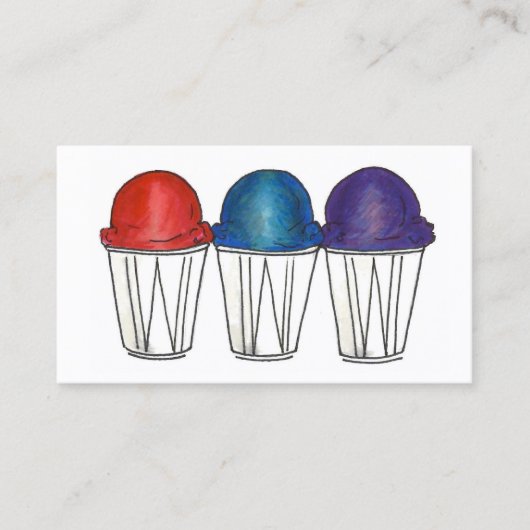 アイスイタリアンスノコーンかき氷食品スヌートーンビーチ 名刺 (正面)