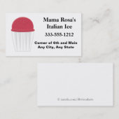 アイスイタリアンベンダーまたはショップの名刺 名刺 (正面/裏面)