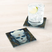 アイスウィッチファンタジーSFアート ガラスコースター (アングル)