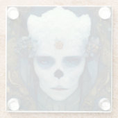 アイスウィッチファンタジーSFアート ガラスコースター (裏面)