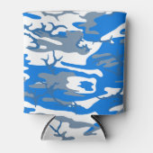 アイスウォーターブルー迷彩柄飲料コージー 缶クーラー (正面)