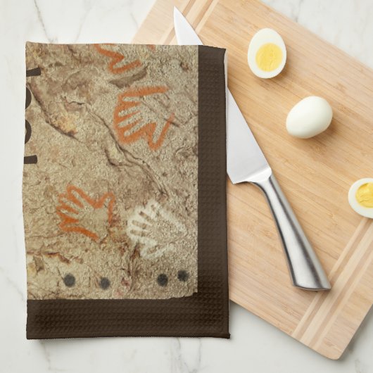 アイスエイジケーブアート キッチンタオル (四つ折り)