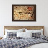 アイスエイジケーブアート キャンバスプリント (インサイチュ (寝室))