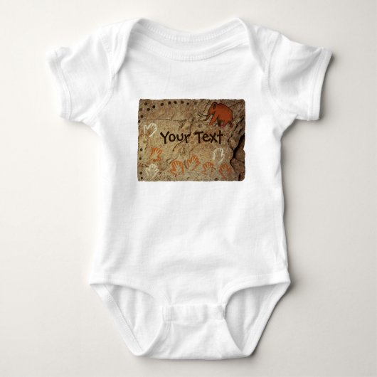 アイスエイジケーブアート ベビーボディスーツ (正面)