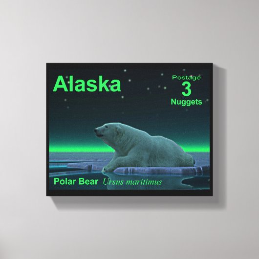 アイスエッジポーラクマ – アラスカ送料 キャンバスプリント (正面)