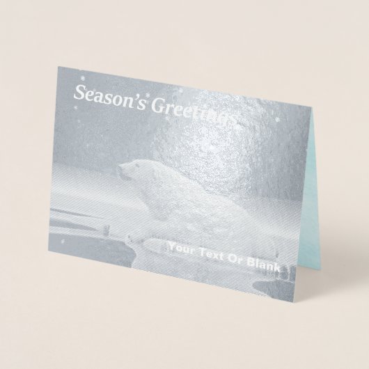 アイスエッジポーラクマ – シーズンの挨拶 箔カード (正面)