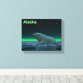 アイスエッジポーラベア キャンバスプリント (インサイチュ (ウッドフロア))