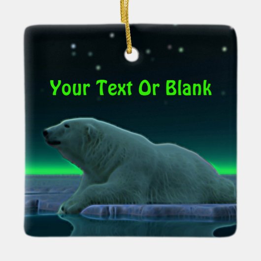 アイスエッジポーラベア セラミックオーナメント (正面)