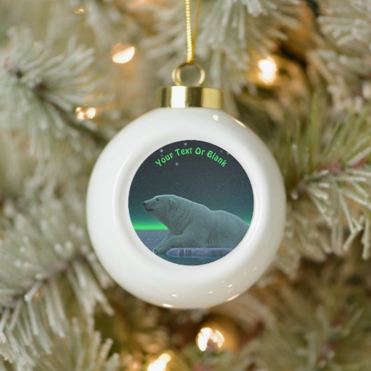 アイスエッジポーラベア セラミックボールオーナメント (ツリー)