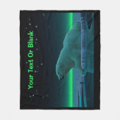 アイスエッジポーラベア フリースブランケット (正面)