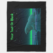 アイスエッジポーラベア フリースブランケット (正面)