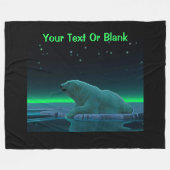 アイスエッジポーラベア フリースブランケット (正面(横))