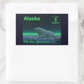 アイスエッジポーラベア 長方形シール (バッグ)