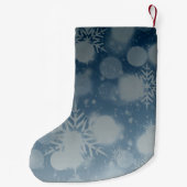 アイスエレガントクリスタルスノーフレーククリスマスホリデー スモールクリスマスストッキング (裏面)