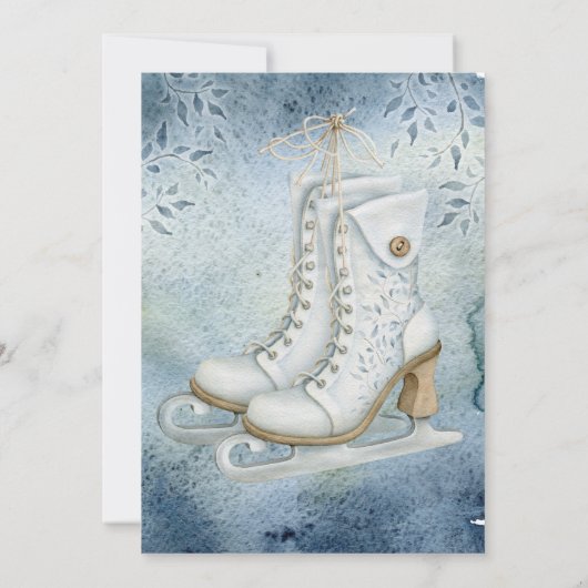 アイスエレガントスケートで滑る誕生日パーティー 招待状 (裏面)