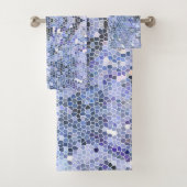 アイスエレガントブルーのモザイク バスタオルセット (インサイチュ)