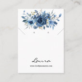アイスエレガントブルーウィンターフローラスタッドイヤリング 名刺 (正面)