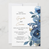 アイスエレガントブルーウィンターフローラ 招待状 (正面)