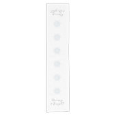 アイスエレガントブルースノーフレッメリークアンドブライト ショートテーブルランナー (正面)