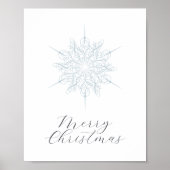 アイスエレガントブルースノーフレーク・メリークリスマスポスター ポスター (正面)