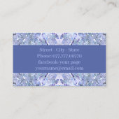 アイスエレガントブルーモザイクモダンカスタムー 名刺 (裏面)