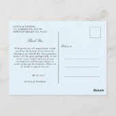 アイスエレガントブルー冬の結婚式の写真ありがとう ポストカード (裏面)