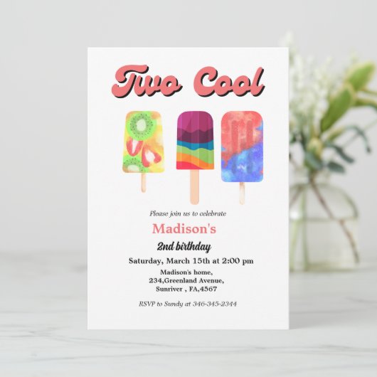 アイスエレガントポップ2クール歳パーティー 招待状 (スタンド正面)