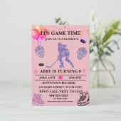 アイスカスタマイズホッケー誕生日テーマ 招待状 (スタンド正面)