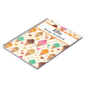 アイスカスタムクリームコーンパターンレシピ ノートブック (左側)