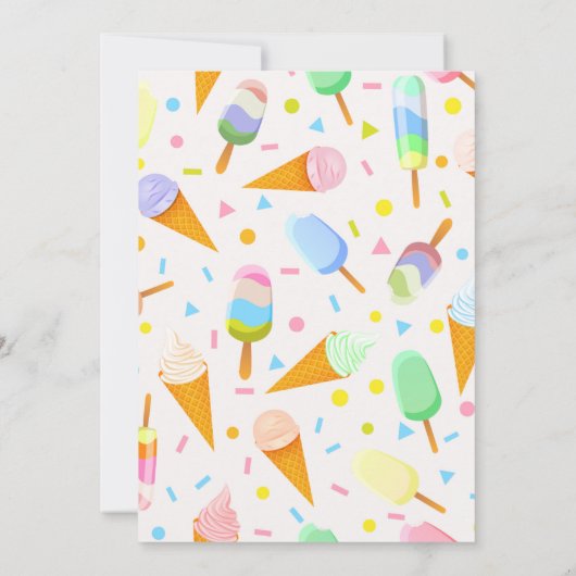 アイスカスタムクリームバースデーパーティーへの招待 招待状 (裏面)