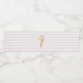 アイスカスタムクリーム水ボトルラベル(8" x 2.125") ペットボトルラベル (シングルラベル)