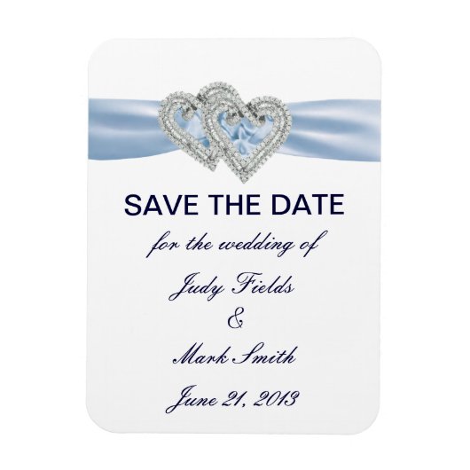 アイスカスタムブルーハートの日付磁石を保存 マグネット (縦)