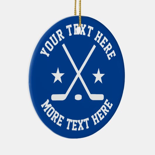 アイスカスタムホッケースポーツクリスマスツリーオーナメント セラミックオーナメント (右)