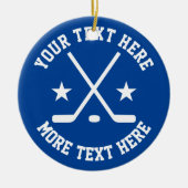 アイスカスタムホッケースポーツクリスマスツリーオーナメント セラミックオーナメント (正面)