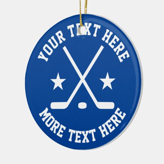 アイスカスタムホッケースポーツクリスマスツリーオーナメント セラミックオーナメント (左)