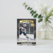 アイスカスタムホッケートレーディングカードブラック金ゴールドスタジアム コーリングカード (スタンド正面)