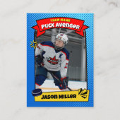 アイスカスタムホッケートレーディングカード、漫画ホッケーカード コーリングカード (正面)