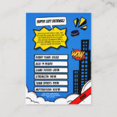 アイスカスタムホッケートレーディングカード、漫画ホッケーカード コーリングカード (裏面)