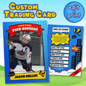 アイスカスタムホッケートレーディングカード、漫画ホッケーカード コーリングカード