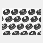 アイスカスタムホッケーネームモノグラムパック ラッピングペーパーシート (正面2)