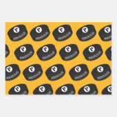 アイスカスタムホッケーネームモノグラムパック ラッピングペーパーシート (正面)