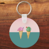 アイスカッコいいカラフルクリームコーン – パーソナライズされた キーホルダー (裏面)