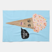 アイスカッコいいクリームコーン キッチンタオル (横)